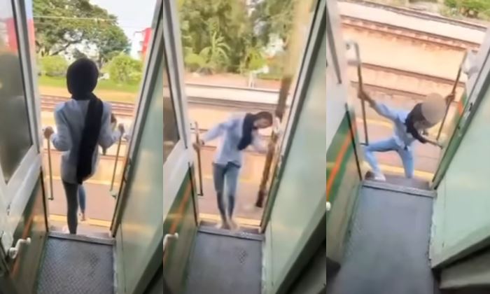 โหนรถไฟทำคอนเทนต์ โหนรถไฟทำคอนเทนต์