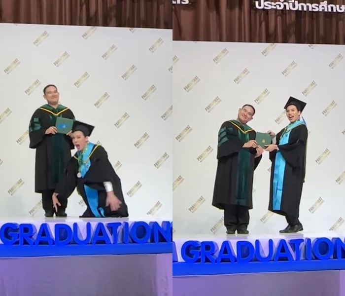 รับปริญญา เต้นท่า SWALLA รับปริญญา เต้นท่า SWALLA