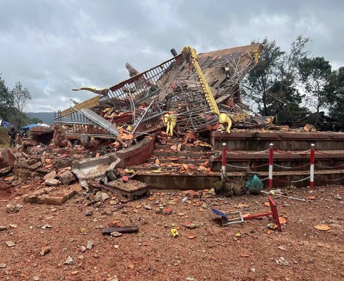 อนุสาวรีย์ตาอม ถือหอกชี้มาไทย กัมพูชาสร้างเอง ยิงถล่มเอง อนุสาวรีย์ตาอม ถือหอกชี้มาไทย กัมพูชาสร้างเอง ยิงถล่มเอง
