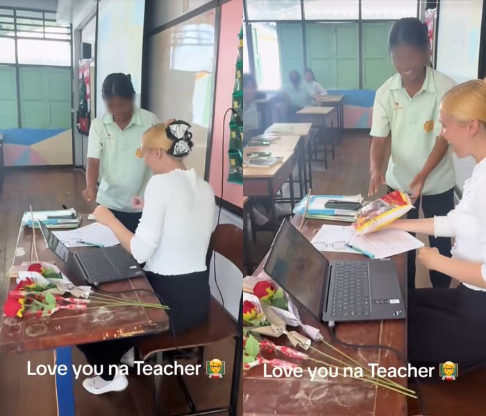 นักเรียนไทย เซอร์ไพรส์ ครูต่างชาติถึงกับร้องไห้ นักเรียนไทย เซอร์ไพรส์ ครูต่างชาติถึงกับร้องไห้