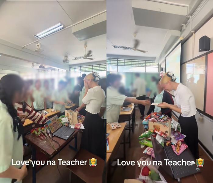 นักเรียนไทย เซอร์ไพรส์ ครูต่างชาติถึงกับร้องไห้ นักเรียนไทย เซอร์ไพรส์ ครูต่างชาติถึงกับร้องไห้