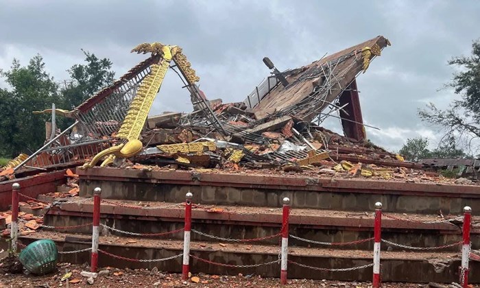 อนุสาวรีย์ตาอม ถือหอกชี้มาไทย กัมพูชาสร้างเอง ยิงถล่มเอง อนุสาวรีย์ตาอม ถือหอกชี้มาไทย กัมพูชาสร้างเอง ยิงถล่มเอง