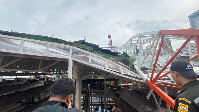 เครนล้มทับคนงาน เครนล้มทับคนงาน