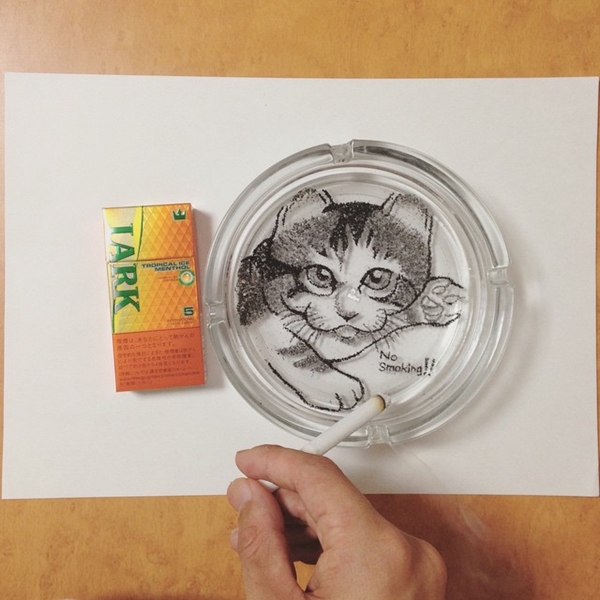 ศิลปะจากขี้บุหรี่ ศิลปะจากขี้บุหรี่