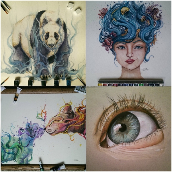 ภาพวาดสีน้ำสวยเป๊ะทุกรายละเอียด จากฝีมือศิลปินวัยเพียง 17 ปี ภาพวาดสีน้ำสวยเป๊ะทุกรายละเอียด จากฝีมือศิลปินวัยเพียง 17 ปี