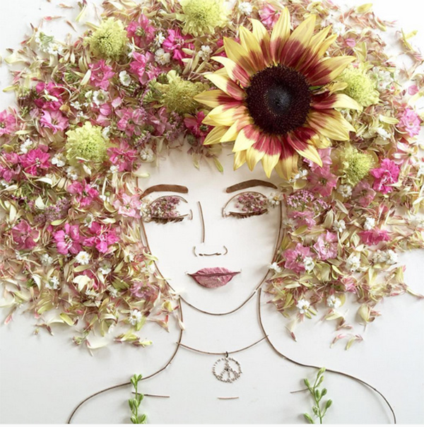 งานศิลปะจากดอกไม้ งานศิลปะจากดอกไม้