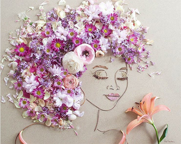 งานศิลปะจากดอกไม้ งานศิลปะจากดอกไม้