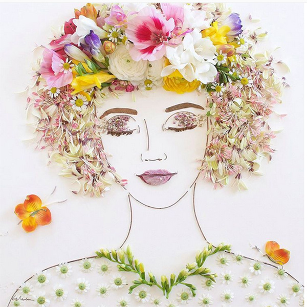 งานศิลปะจากดอกไม้ งานศิลปะจากดอกไม้