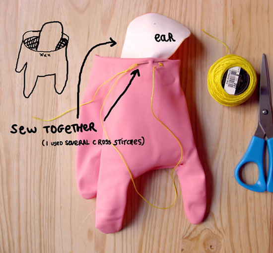 DIY เปลี่ยนถุงมือยางเป็นกระเป๋าช้างสุดน่ารัก