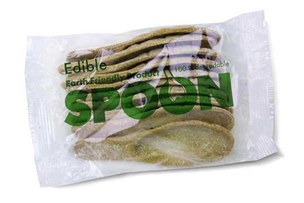 ช้อนกินได้ใช้แทนพลาสติก ช่วยลดโลกร้อน