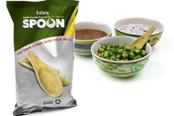 ช้อนกินได้ใช้แทนพลาสติก ช่วยลดโลกร้อน