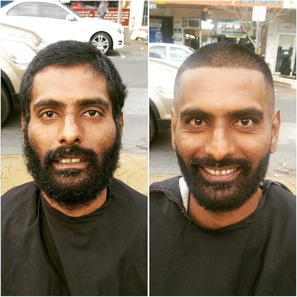 อดีตหนุ่มติดยาเริ่มต้นชีวิตใหม่ ตัดผมฟรีให้คนไร้บ้าน อดีตหนุ่มติดยาเริ่มต้นชีวิตใหม่ ตัดผมฟรีให้คนไร้บ้าน