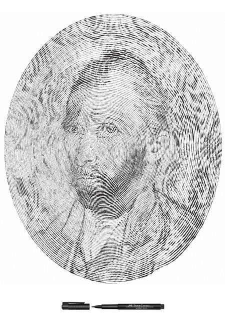 ภาพวาดวงก้นหอย ความสวยที่มาพร้อมความอดทน