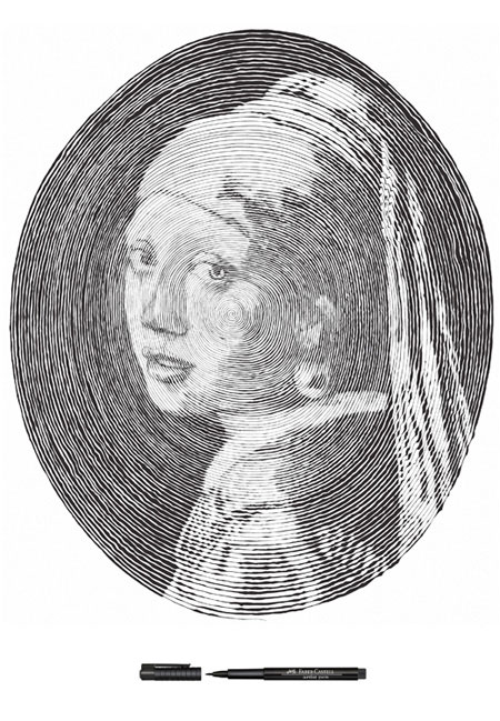 ภาพวาดวงก้นหอย ความสวยที่มาพร้อมความอดทน