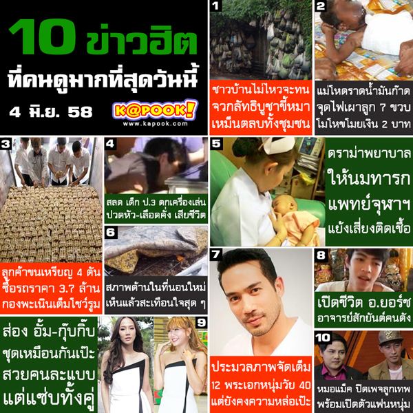 ข่าวฮิตประจำวันนี้ ข่าวฮิตประจำวันนี้