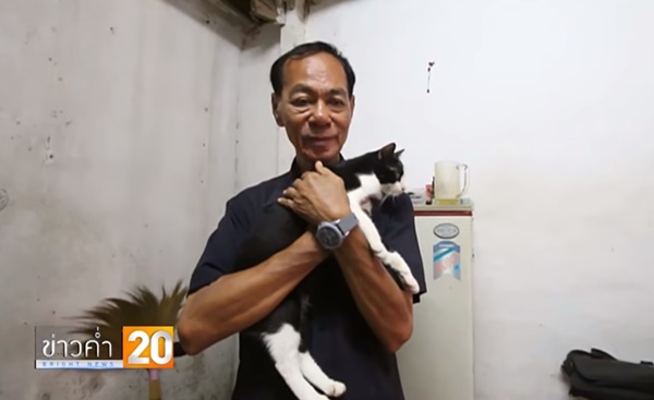 ลุงเล็ก รภป. ใจบุญ นำอาหารเลี้ยงแมวจรจัด ลุงเล็ก รภป. ใจบุญ นำอาหารเลี้ยงแมวจรจัด