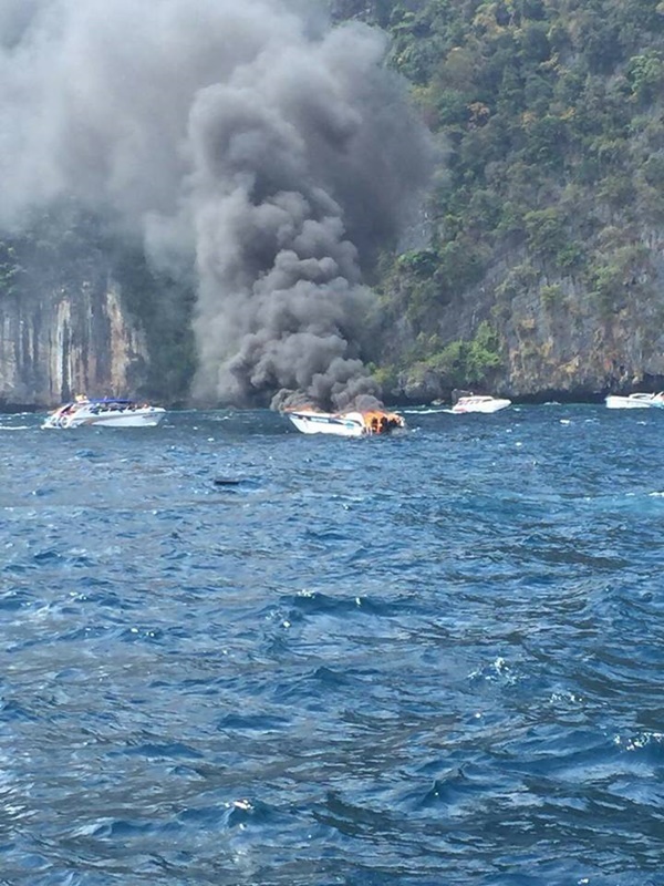 เรือสปีดโบ๊ท ระเบิดกลางเกาะพีพี เรือสปีดโบ๊ท ระเบิดกลางเกาะพีพี