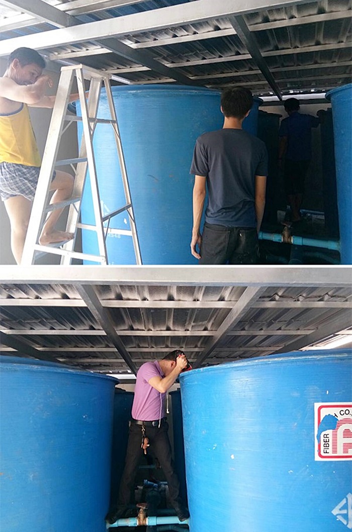 ถุงอึในแท็งก์น้ำคอนโด ถุงอึในแท็งก์น้ำคอนโด