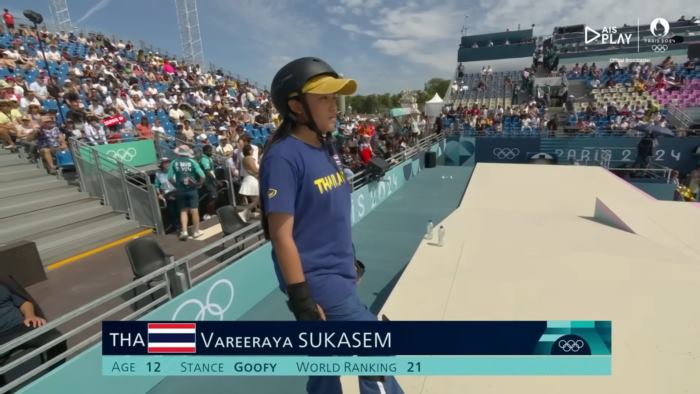 น้องเอสที วารีรยา แข่งสเก็ตบอร์ด โอลิมปิก 2024 น้องเอสที วารีรยา แข่งสเก็ตบอร์ด โอลิมปิก 2024