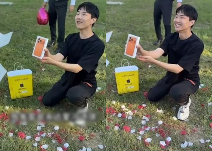 หนุ่มใช้ iPhone 17 ขอสาวแต่งงาน หนุ่มใช้ iPhone 17 ขอสาวแต่งงาน