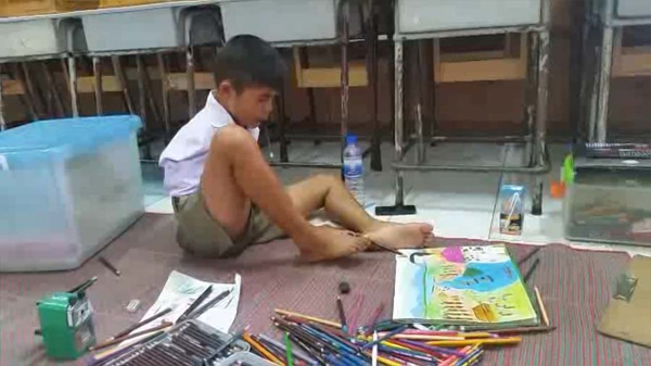 น้องทาม หนูน้อยพิการแขนใจสู้ น้องทาม หนูน้อยพิการแขนใจสู้