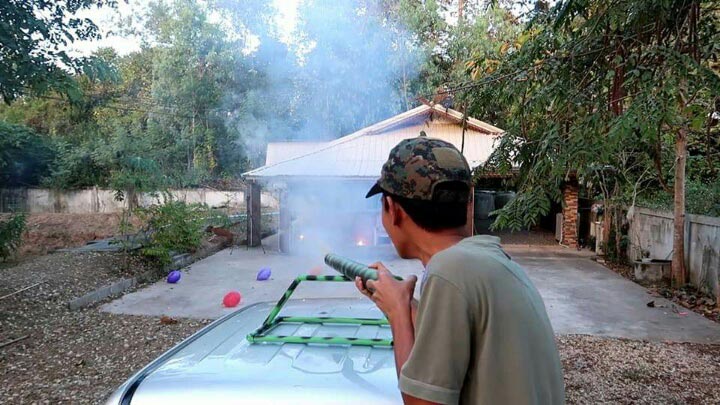 ยิงพลุใส่สุนัข ยิงพลุใส่สุนัข