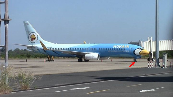 นกแอร์ยางแตกกลางสนามบิน นกแอร์ยางแตกกลางสนามบิน