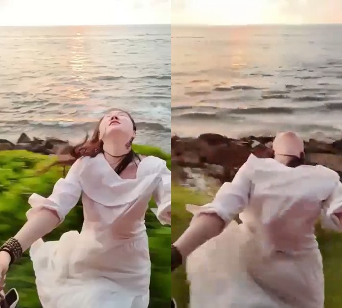 นักท่องเที่ยวสาวท้าตาย โพสท่ายืดสุดตัวจากรถไฟ หัวกระแทกไม้ร่วง นักท่องเที่ยวสาวท้าตาย โพสท่ายืดสุดตัวจากรถไฟ หัวกระแทกไม้ร่วง