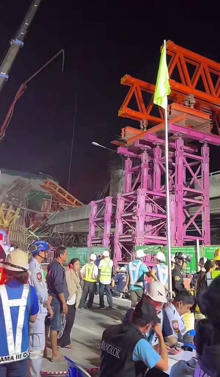 คนงานเล่านาทีระทึก คานทางด่วนย่านพระราม 2 ถล่ม คนงานเล่านาทีระทึก คานทางด่วนย่านพระราม 2 ถล่ม