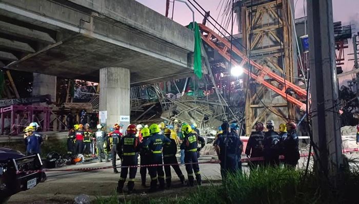 คนงานเล่านาทีระทึก คานทางด่วนย่านพระราม 2 ถล่ม คนงานเล่านาทีระทึก คานทางด่วนย่านพระราม 2 ถล่ม