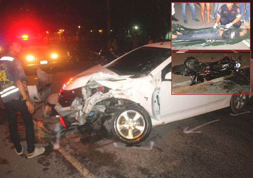 บิ๊กไบค์พุ่งชนเก๋งที่ประจวบฯ ไฟลุก ร่างกระเด็นดับคาที่ บิ๊กไบค์พุ่งชนเก๋งที่ประจวบฯ ไฟลุก ร่างกระเด็นดับคาที่