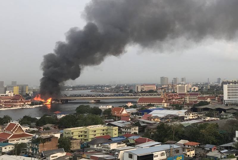 ไฟไหม้ สะพานพระราม 7 ไฟไหม้ สะพานพระราม 7