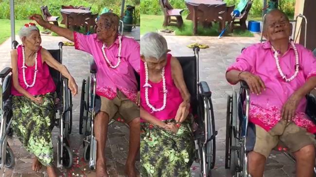 คุณตาโรยดอกกุหลาบหยอกล้อคุณยาย คุณตาโรยดอกกุหลาบหยอกล้อคุณยาย