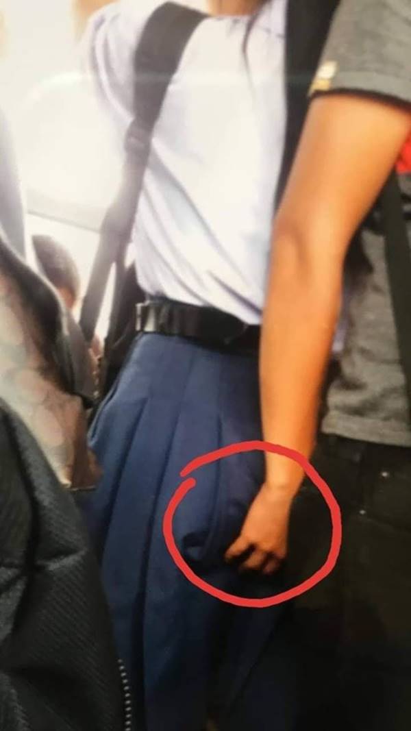 ไอ้หื่นจับก้นนักเรียนหญิงบนรถเมล์ ไอ้หื่นจับก้นนักเรียนหญิงบนรถเมล์