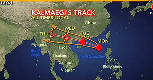 พายุไต้ฝุ่นคัลแมกี เตือนไทยฝนตกหนัก 16-18 ก.ย. พายุไต้ฝุ่นคัลแมกี เตือนไทยฝนตกหนัก 16-18 ก.ย.