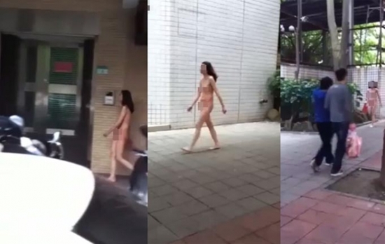 สาวเดินแก้ผ้าล่อนจ้อนในที่สาธารณะ สาวเดินแก้ผ้าล่อนจ้อนในที่สาธารณะ