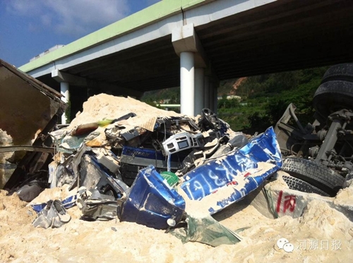 ทางด่วนจีนถล่มพังลงเบื้องล่าง รถร่วง 4 คัน ตาย 1 เจ็บ 4 ทางด่วนจีนถล่มพังลงเบื้องล่าง รถร่วง 4 คัน ตาย 1 เจ็บ 4