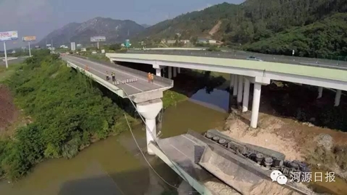 ทางด่วนจีนถล่มพังลงเบื้องล่าง รถร่วง 4 คัน ตาย 1 เจ็บ 4 ทางด่วนจีนถล่มพังลงเบื้องล่าง รถร่วง 4 คัน ตาย 1 เจ็บ 4