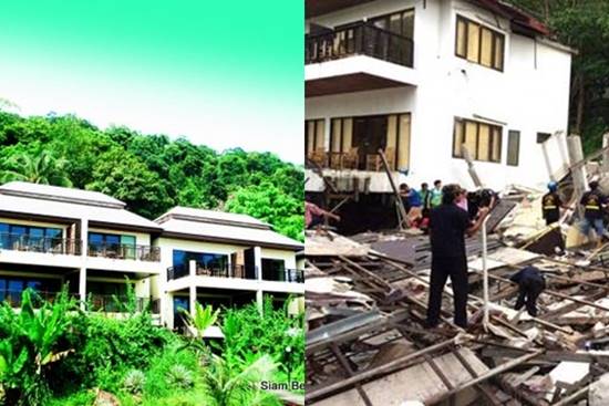 โรงแรมสยามบีช รีสอร์ท เกาะช้าง ถล่ม วสท. ชี้ก่อสร้างคร่อมทางน้ำ โรงแรมสยามบีช รีสอร์ท เกาะช้าง ถล่ม วสท. ชี้ก่อสร้างคร่อมทางน้ำ