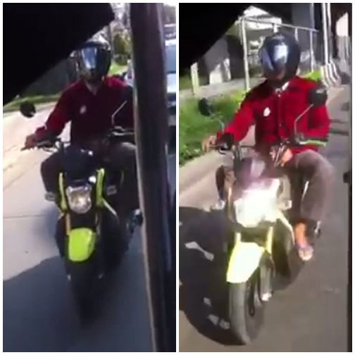 คลิปหนุ่มขี่มอเตอร์ไซค์ ชักว่าวโชว์สาว อวดกันกลางวันแสก ๆ คลิปหนุ่มขี่มอเตอร์ไซค์ ชักว่าวโชว์สาว อวดกันกลางวันแสก ๆ