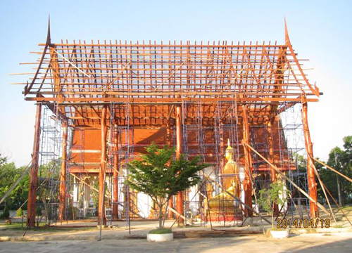 พายุซัดปทุมธานี วิหารหลวงพ่อโตกำลังก่อสร้าง พังทั้งหลัง-เศียรพระหัก พายุซัดปทุมธานี วิหารหลวงพ่อโตกำลังก่อสร้าง พังทั้งหลัง-เศียรพระหัก