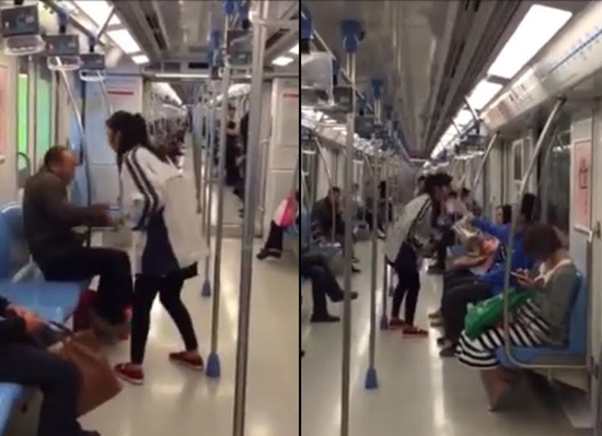 สาวจีนสุดเพี้ยน เดินถ่มน้ำลายใส่ผู้โดยสารรถไฟทุกคนที่เจอหน้า โดนด่าก็ไม่แคร์ สาวจีนสุดเพี้ยน เดินถ่มน้ำลายใส่ผู้โดยสารรถไฟทุกคนที่เจอหน้า โดนด่าก็ไม่แคร์