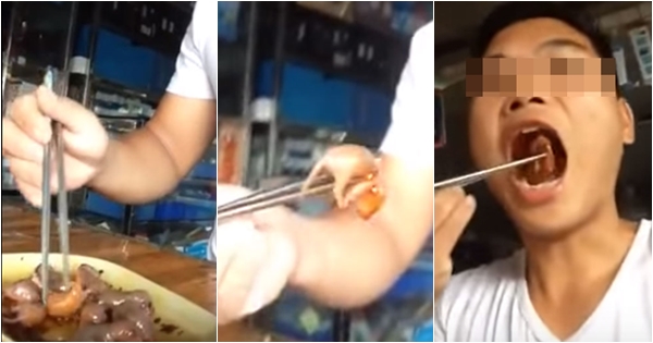 เมนูสยองจากจีน เปิบพิศดารอาหารเหลา ลูกหนูตัวแดง ๆ จิ้มซอสกินทั้งเป็น ! เมนูสยองจากจีน เปิบพิศดารอาหารเหลา ลูกหนูตัวแดง ๆ จิ้มซอสกินทั้งเป็น !