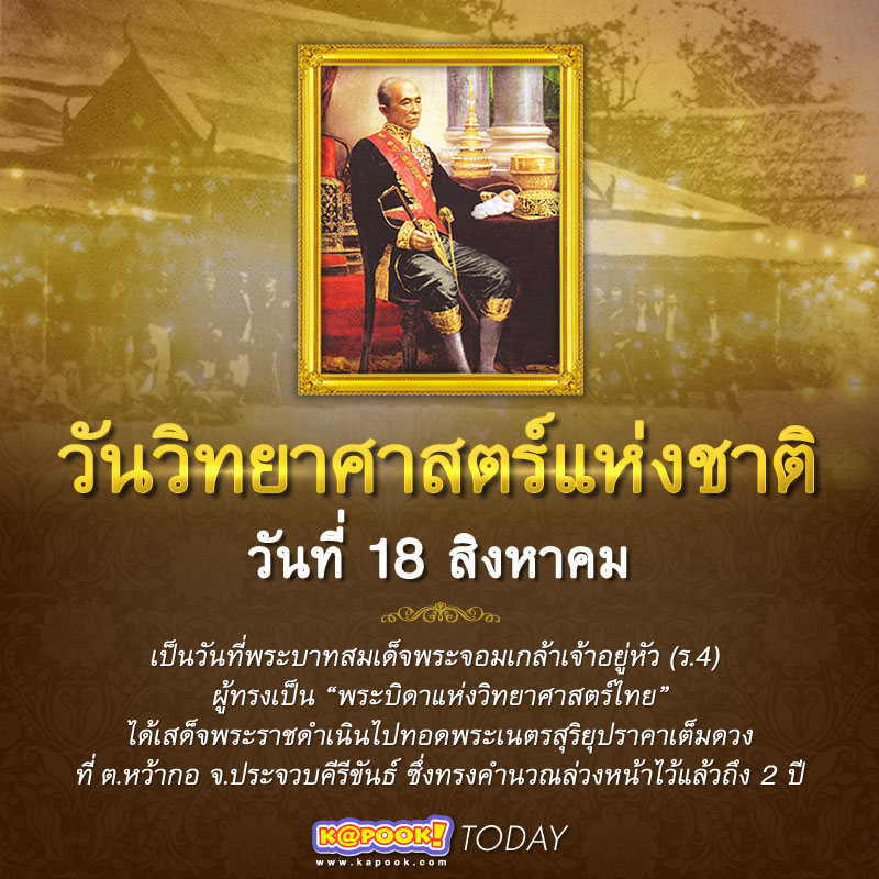 วันวิทยาศาสตร์แห่งชาติ วันวิทยาศาสตร์แห่งชาติ