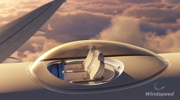 คอนเซ็ปต์ที่นั่งสุดพิเศษ โดมชมวิวบนหลังคาเครื่องบิน คอนเซ็ปต์ที่นั่งสุดพิเศษ โดมชมวิวบนหลังคาเครื่องบิน