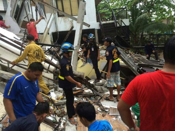 รร.สยามบีชเกาะช้างถล่ม รร.สยามบีชเกาะช้างถล่ม