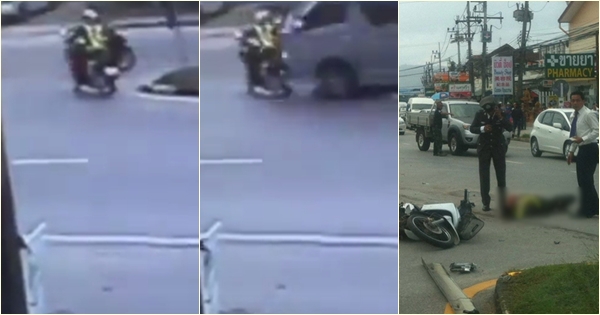 ตำรวจภูเก็ต โดนรถตู้ปีนขึ้นเกาะพุ่งชนดับ ตำรวจภูเก็ต โดนรถตู้ปีนขึ้นเกาะพุ่งชนดับ