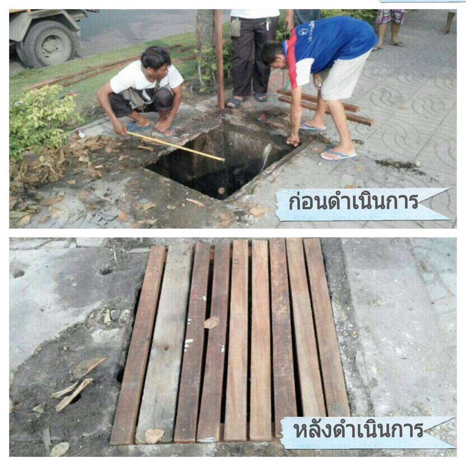 กทม. ซ่อมฝาท่อชำรุด กทม. ซ่อมฝาท่อชำรุด