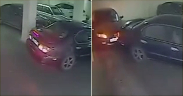 หนุ่มถอยรถชนกระจาย หนุ่มถอยรถชนกระจาย