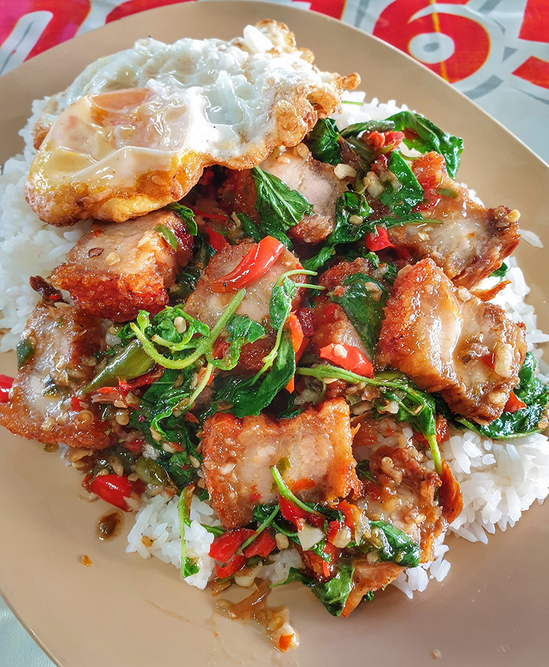 กระเพราหมูกรอบ กระเพราหมูกรอบ